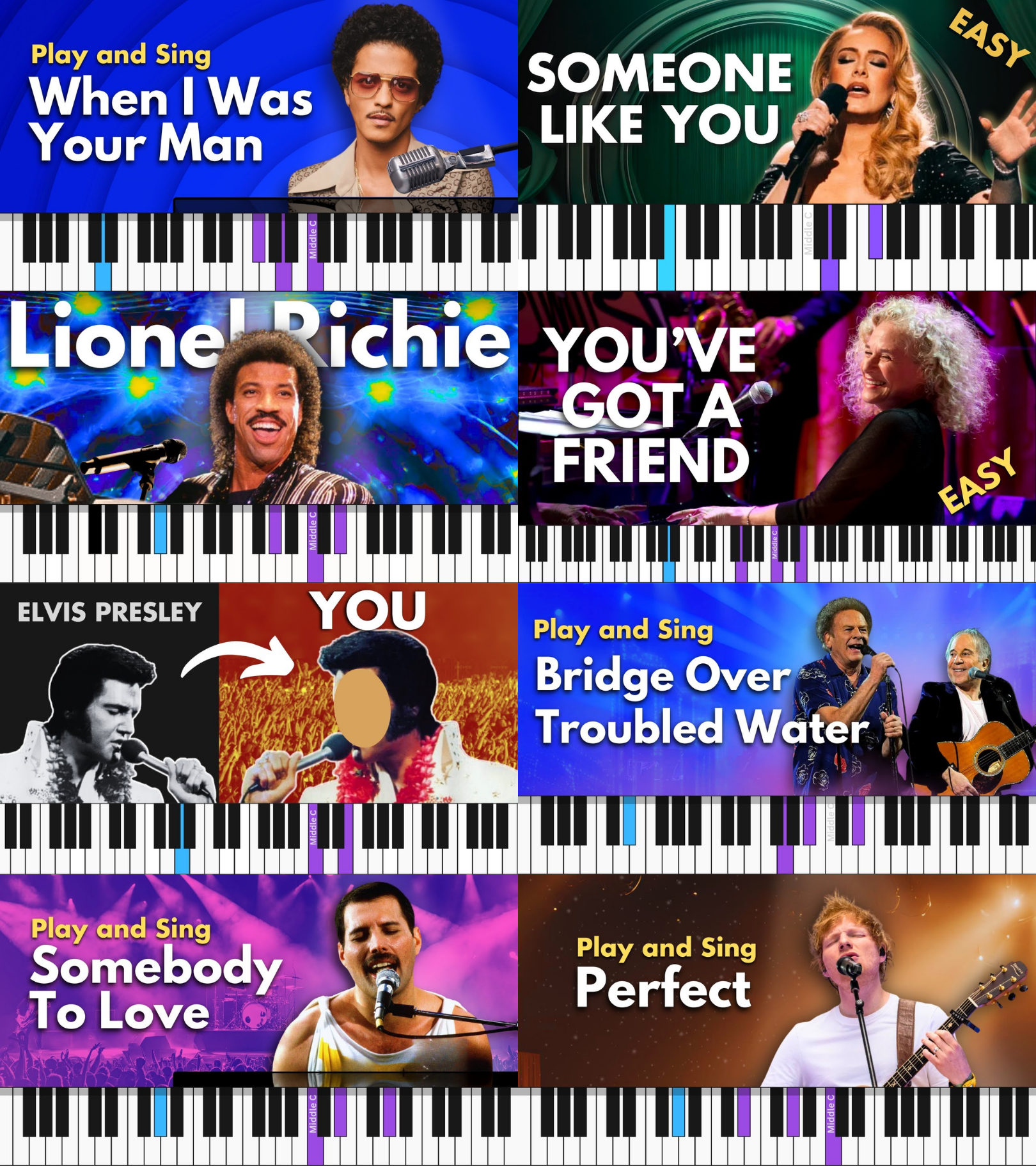 Collage of Song Tutorial Videos